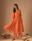 Leher Kediyu Anarkali Set