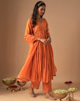 Leher Kediyu Anarkali Set