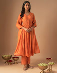 Leher Kediyu Anarkali Set