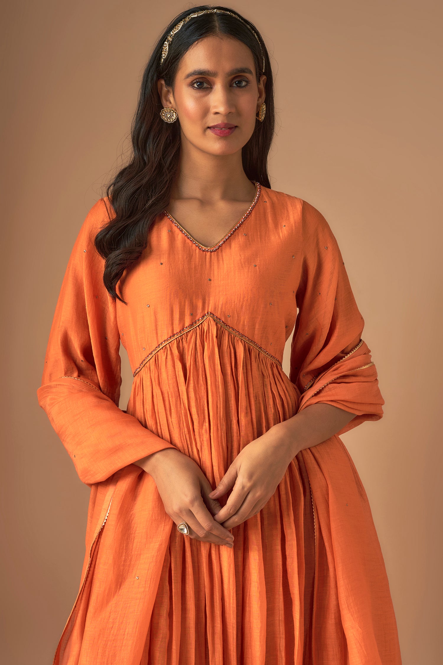 Leher Kediyu Anarkali Set