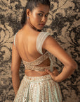Golden Lehenga Set. 3 (Lehenga + Blouse + Dupatta)