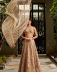 Golden Lehenga Set. 3 (Lehenga + Blouse + Dupatta)