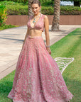Victoria rose Pink Lehenga set