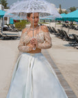 Ivymist Spring Mint Lehenga set