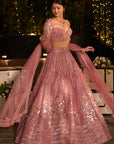 Rose Royal Lehenga Set. 3 (Lehenga + Blouse + Dupatta)