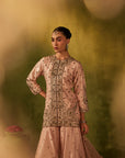 Pink Hand Embroidered Sharara Set