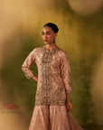Pink Hand Embroidered Sharara Set