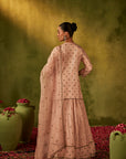 Pink Hand Embroidered Sharara Set