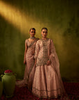 Pink Hand Embroidered Sharara Set