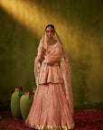 Pink Hand Embroidered Lehenga Set