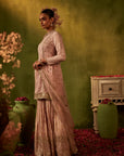 Pink Hand Embroidered Sharara Set