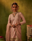 Pink Hand Embroidered Sharara Set