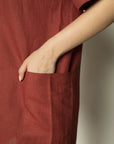 PLUNGE-NECK SHIFT DRESS
