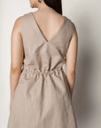 DRAWSTRING WAIST SUNDRESS