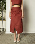 DRAPED WRAP-AROUND SKIRT