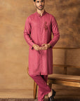 Onion Pink Print Kurta Set