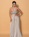 Pearl White Color Saree