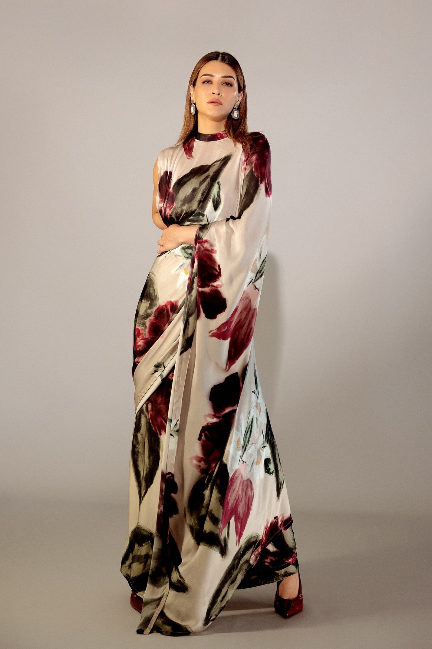 Ivy Gardenia Collar Pallu Saree