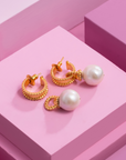 Oyster Baroque Hoops