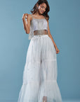 Crystal Tulle Tiered Sharara Set