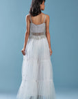 Crystal Tulle Tiered Sharara Set