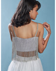 Crystal Tulle Tiered Sharara Set