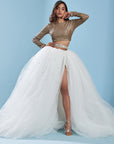 White Hand Embroidered Lehenga