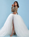 White Hand Embroidered Lehenga