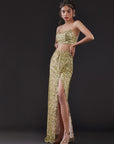Olive Mesh & Tulle Skirt Set
