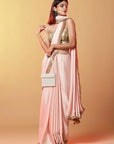 Blush Pink Gajji Silk Saree