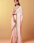 Blush Pink Gajji Silk Saree