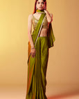 Olive Gajji Silk Saree