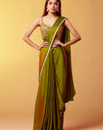 Olive Gajji Silk Saree