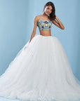 Crystal Tulle Lehenga Set