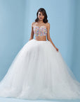 White Tulle Lehenga Set
