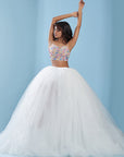 White Tulle Lehenga Set
