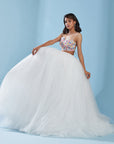 White Tulle Lehenga Set