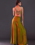 Olive Gajji Silk Sharara Set