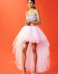 Lilac Tulle Embellished Lehenga Set