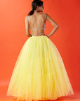Lemon Tulle Lehenga Set