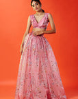 Pink Silk Organza Lehenga Set