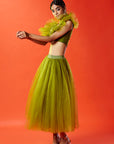 Olive Tulle Skirt Set