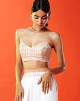 Blush Pink Lace Embroidered Bralette