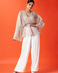 Blush Pink Lace Handmade Kaftan Top