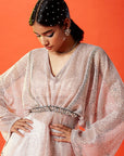 Blush Pink Lace Handmade Kaftan Top