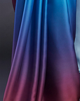 Multi-Colored Satin Embellished Ombre Saree Set