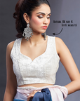Multi-Colored Satin Embellished Ombre Saree Set