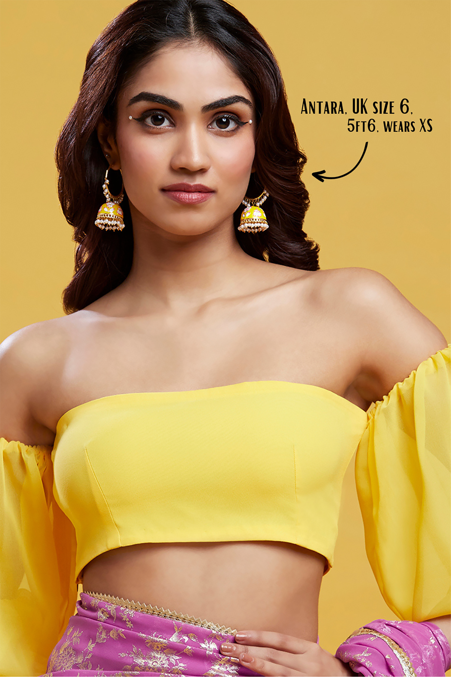 Purple Georgette & Recycled Polyester Barfi Saree Set