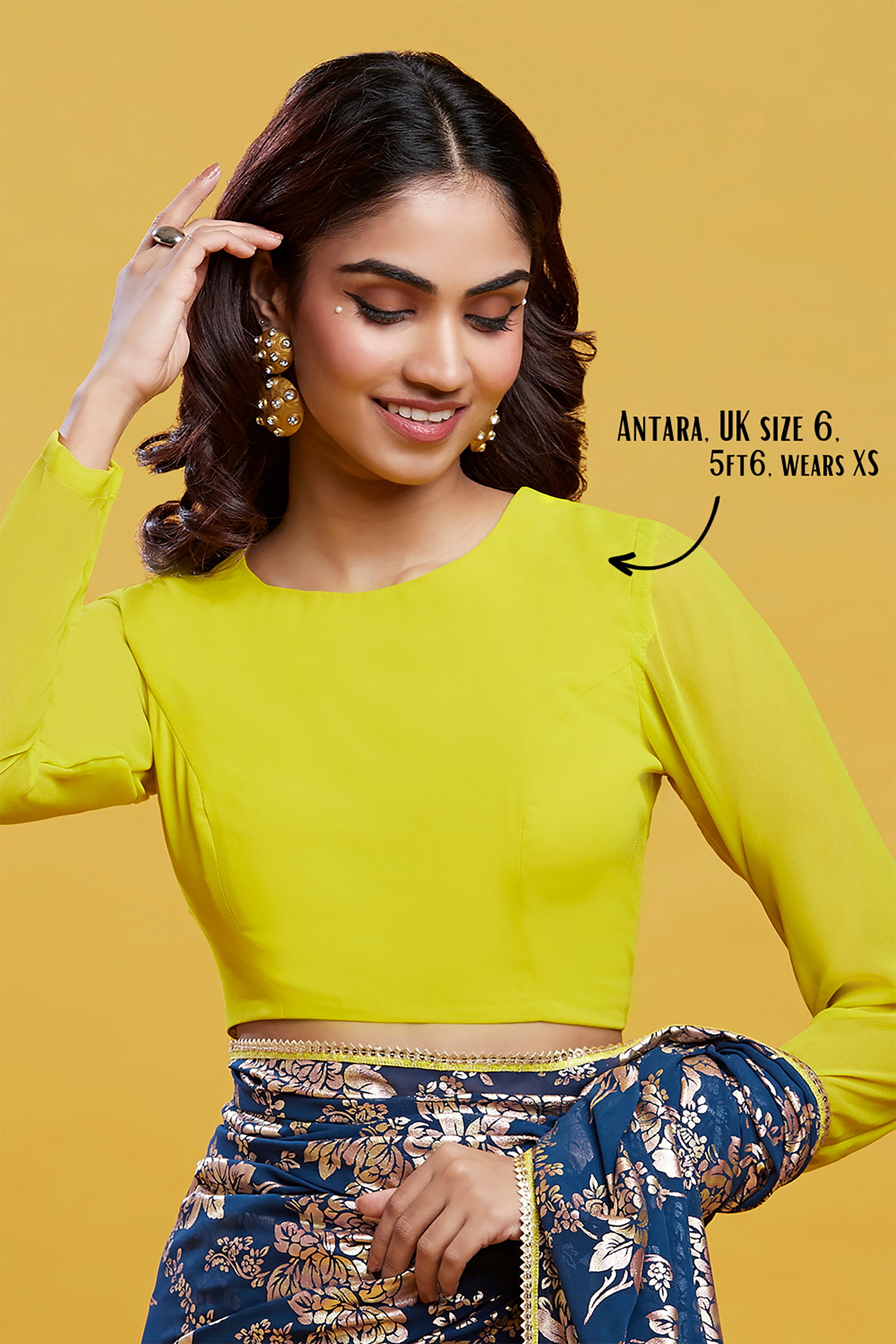 Navy Blue Georgette & Recycled Polyester Barfi Saree Set