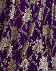 Purple Recycled Polyester Foil Printed Lehenga Set